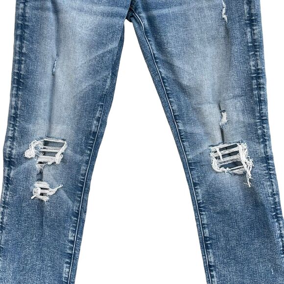 American Eagle Mens SZ 29x32 Athletic Fit Jeans Airflex+ Distressed Pockets Blue - Picture 3 of 12